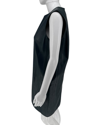 Lanvin Blue Leather Mini Dress - Size 38