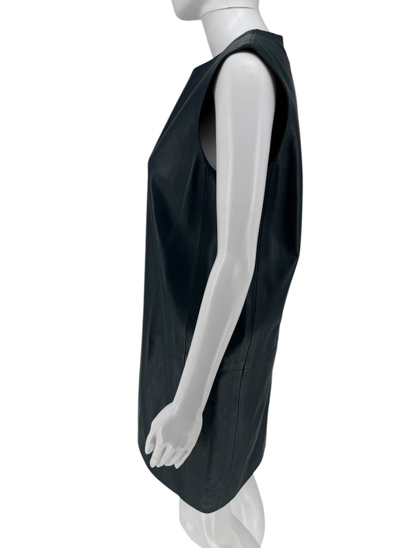 Lanvin Blue Leather Mini Dress - Size 38