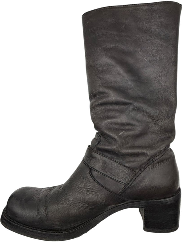 Patrick Cox Studded Skull Leather Moto Boots – Made in Italy – Size 40