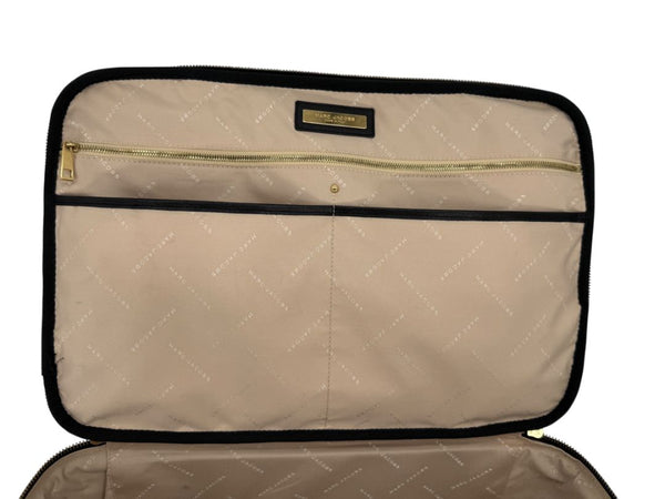 Marc Jacobs Quilted Black Leather Carry-On Suitcase – 20.8" x 14.2" x 8.3"