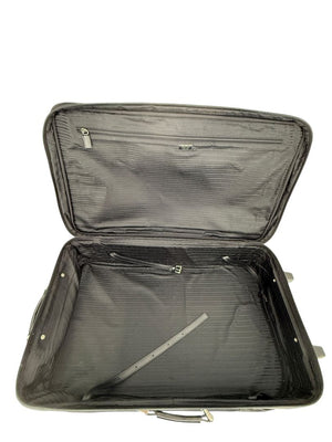 Prada Black Nylon Rolling Suitcase with Saffiano Leather Trim – 26.5" x 17.5" x 9.5"