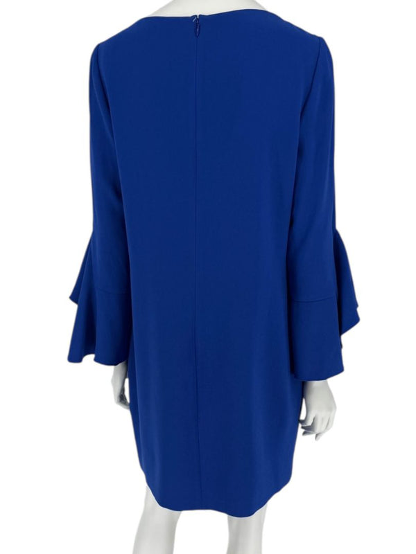 Elie Tahari Cobalt Blue Bell-Sleeve Shift Dress – Size 10