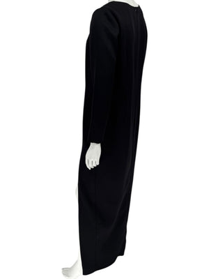 Pamella Roland Black Asymmetric Neckline Gown – Large