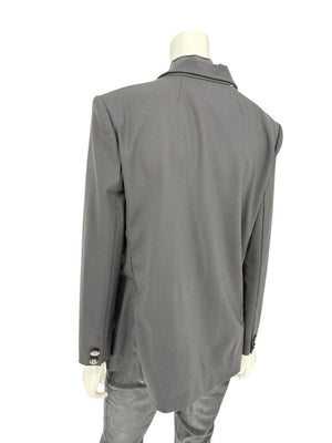 Pamella Roland Black Blazer Jacket Women’s Large – Classic 2 Button Wool Blend Career Workwear
