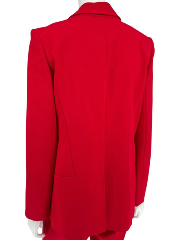 Pamella Roland Red Open Front Blazer & Trouser Set – Large