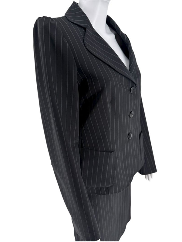 Armani Collezioni Charcoal Pinstripe 3-Piece Suit – Size 12
