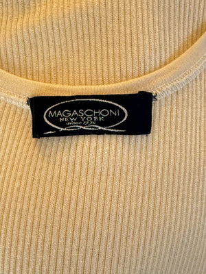 Magaschoni Ribbed Tank & Mesh Leopard Cardigan Twin Set – Size XL