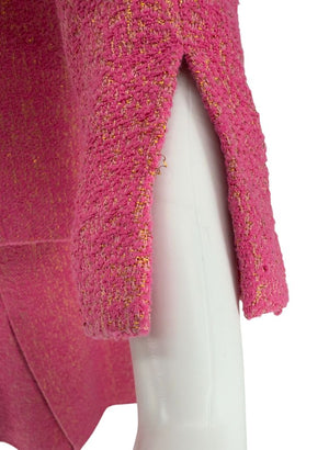 Chanel Pink and Gold Lurex Skirt Suit, Cruise 2001 - Size 44