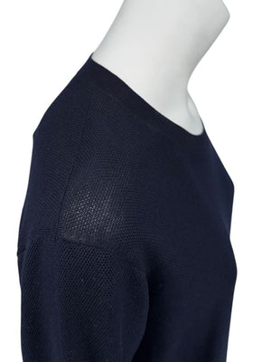 Louis Vuitton Navy Knit Tunic Dress with Printed Hem - Size L