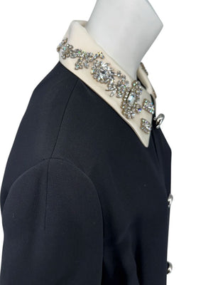 PRADA Black Embellished Collar Dress – Size IT 46