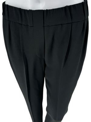 Brunello Cucinelli Black Tapered Pull-On Trousers with Side Pockets – US 8