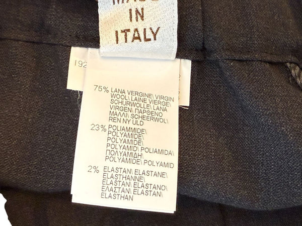 Brunello Cucinelli Charcoal Grey Wool-Blend Pants – Size IT 44 / US 8