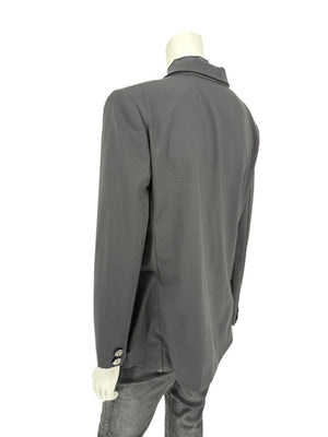 Pamella Roland Black Blazer Jacket Women’s Large – Classic 2 Button Wool Blend Career Workwear