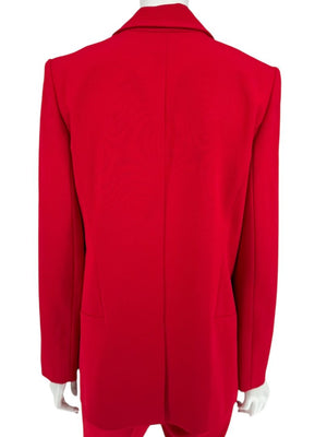 Pamella Roland Red Open Front Blazer & Trouser Set – Large