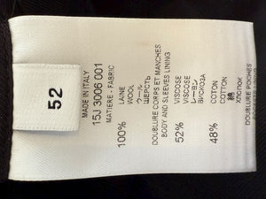 Givenchy Paris Men’s Black Wool Blazer – Size EU 52 - Made in Italy – New with Tags