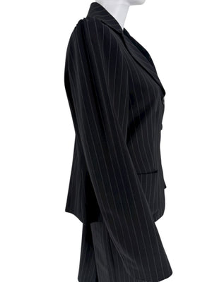 Armani Collezioni Charcoal Pinstripe 3-Piece Suit – Size 12