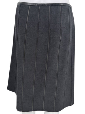 Armani Collezioni Charcoal Gray Wool-Blend Pencil Skirt – Size 10 / IT 46