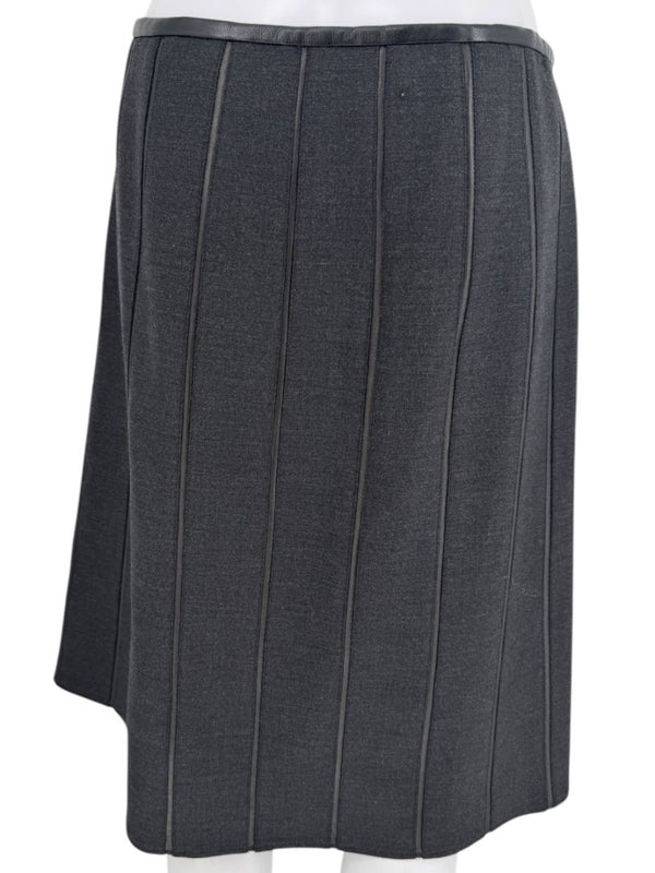 Armani Collezioni Charcoal Gray Wool-Blend Pencil Skirt – Size 10 / IT 46
