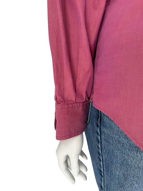 Craig Taylor Raspberry Pink 100% Cotton Button-Front Shirt – Size M