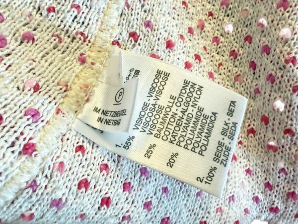 Escada Pink & Ivory Textured Button-Front Jacket – Size 46