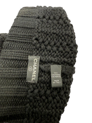 Chanel CC Embellished Cashmere Beanie
