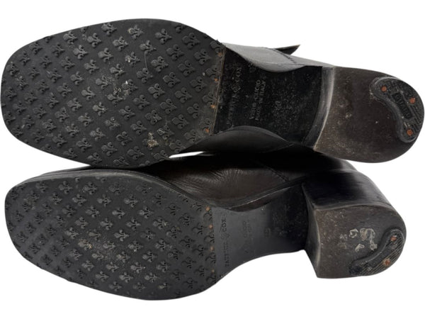 Patrick Cox Studded Skull Leather Moto Boots – Made in Italy – Size 40