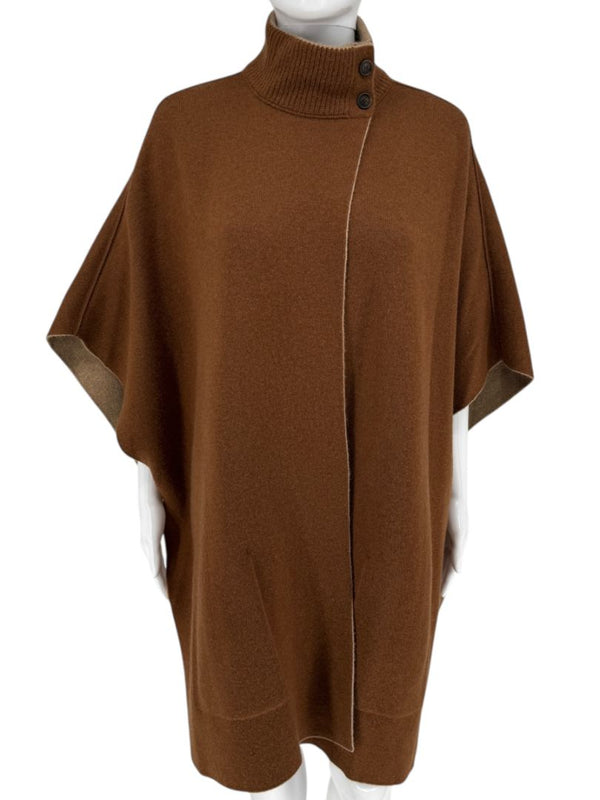 Akris Reversible Double-Faced Cashmere Cape - O/S