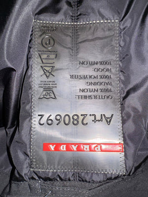 Prada Black Nylon Longline Technical Jacket – Size IT 44 (US 8)