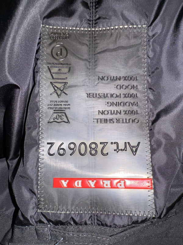 Prada Black Nylon Longline Technical Jacket – Size IT 44 (US 8)