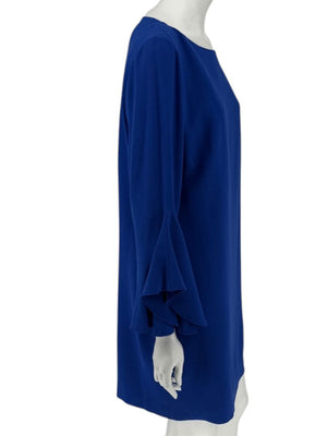 Elie Tahari Cobalt Blue Bell-Sleeve Shift Dress – Size 10