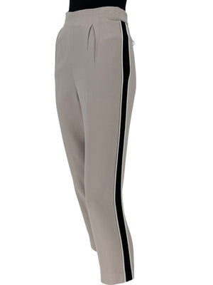 Fendi Taupe Cropped Trousers with Black Side Trim – Size IT 44 / US 8