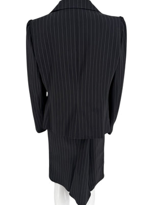 Armani Collezioni Charcoal Pinstripe 3-Piece Suit – Size 12