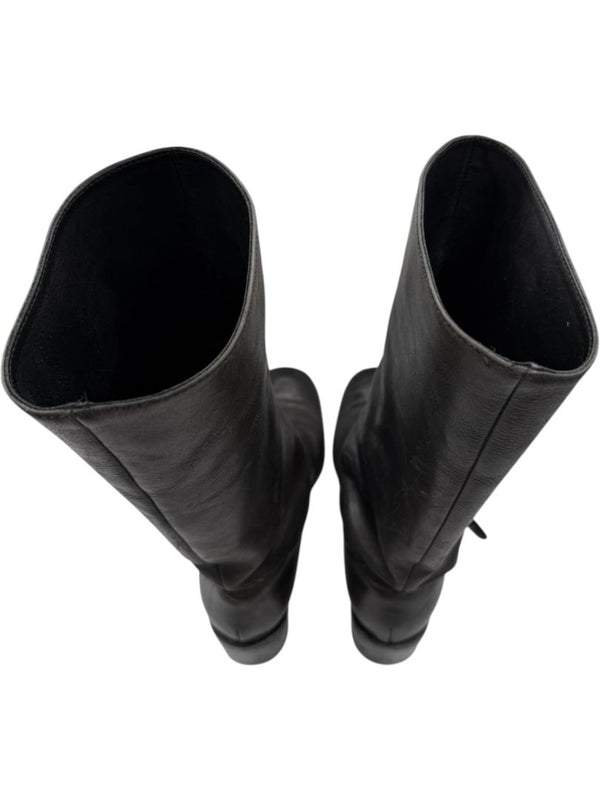 Patrick Cox Studded Skull Leather Moto Boots – Made in Italy – Size 40