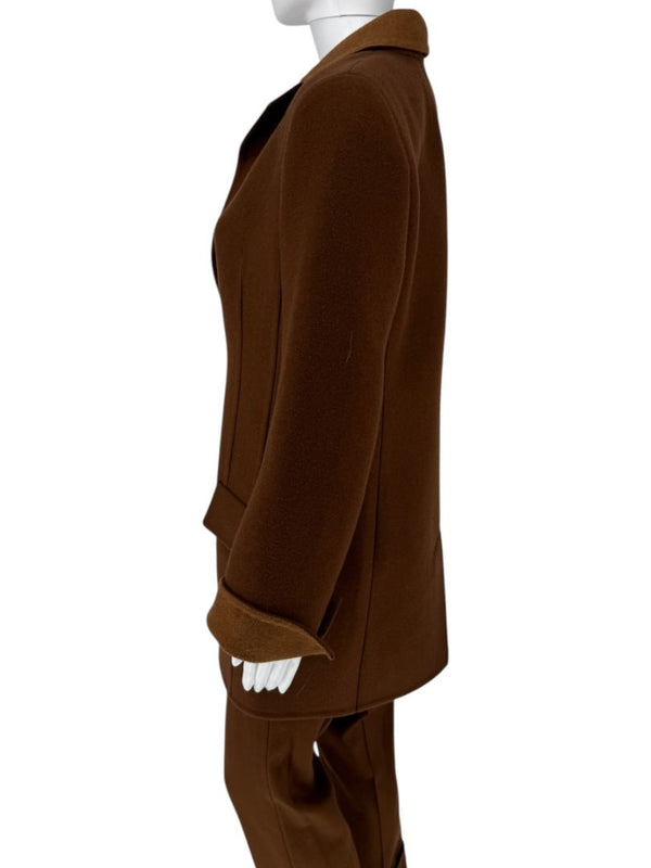 A-K-R-I-S- Camel Wool-Cashmere Blazer & Tapered Pant Suit – Size 10
