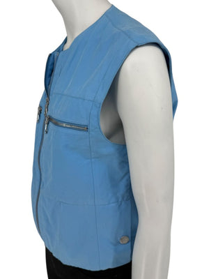 Chanel Blue “Identification” Zip-Front Utility Vest – Size 42