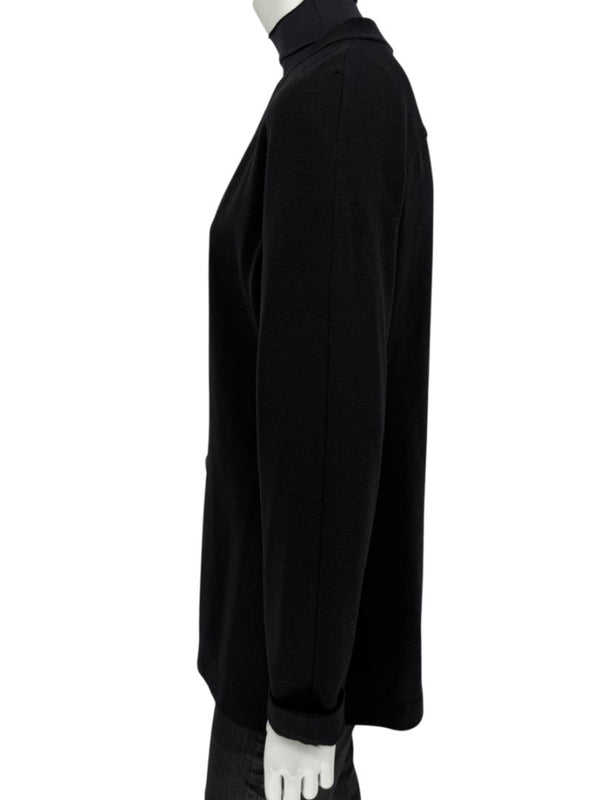 Lida Baday Black Wool Knit Cardigan - Size 12