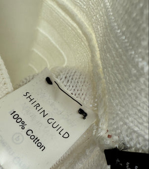 Shirin Guild Ivory Ribbed Knit Shrug