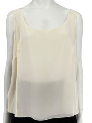 Akris Ivory Tank Camisole & Mesh Jacket Twin Set – Size US 16 (F 48 / D 46)