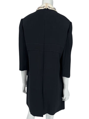PRADA Black Embellished Collar Dress – Size IT 46