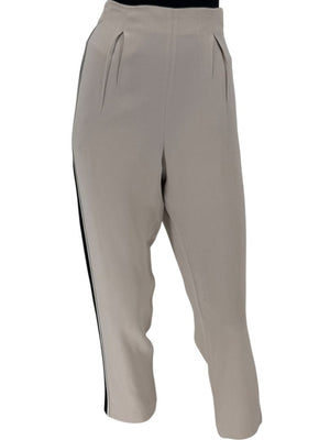 Fendi Taupe Cropped Trousers with Black Side Trim – Size IT 44 / US 8