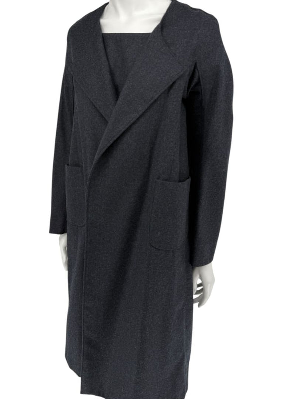 Pamella Roland Charcoal Grey 2-Piece Dress/Jacket Set – Large