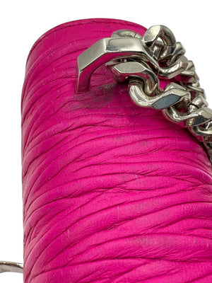 Alexander McQueen Women’s Fuchsia Pink Leather Knuckle Clutch Shoulder Bag