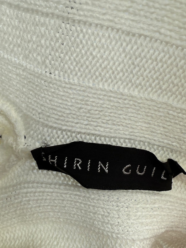 Shirin Guild Ivory Ribbed Knit Shrug