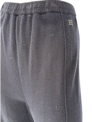 Escada Navy Cashmere Button-Front Lounge Sweater & Pant Set – Size: XL