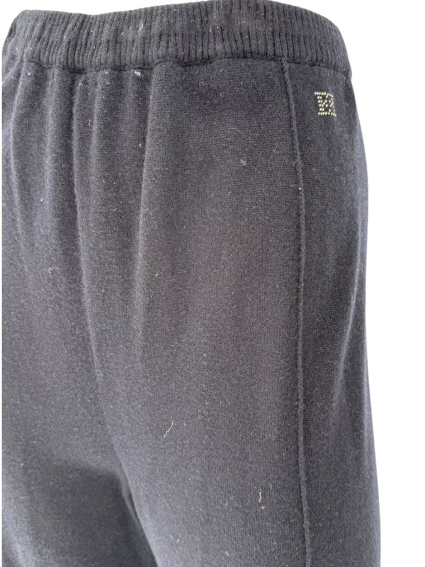 Escada Navy Cashmere Button-Front Lounge Sweater & Pant Set – Size: XL