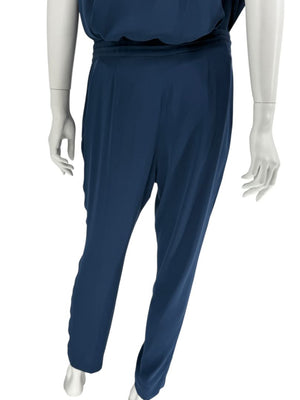 Loro Piana Blue Silk-Blend Lounge Set – Size 46