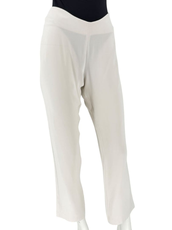 Agnona Ivory Wide-Leg Cropped Trousers – Size IT 46 (US 10)