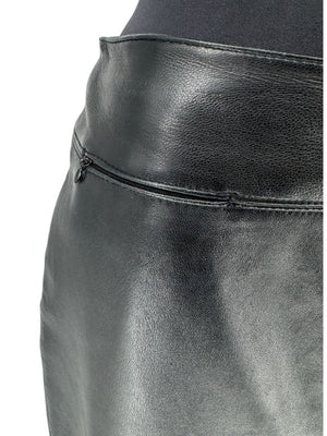 Anne Klein Black Leather Skirt – Size 10