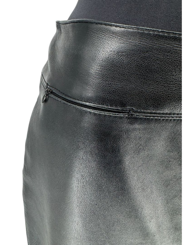 Anne Klein Black Leather Skirt – Size 10