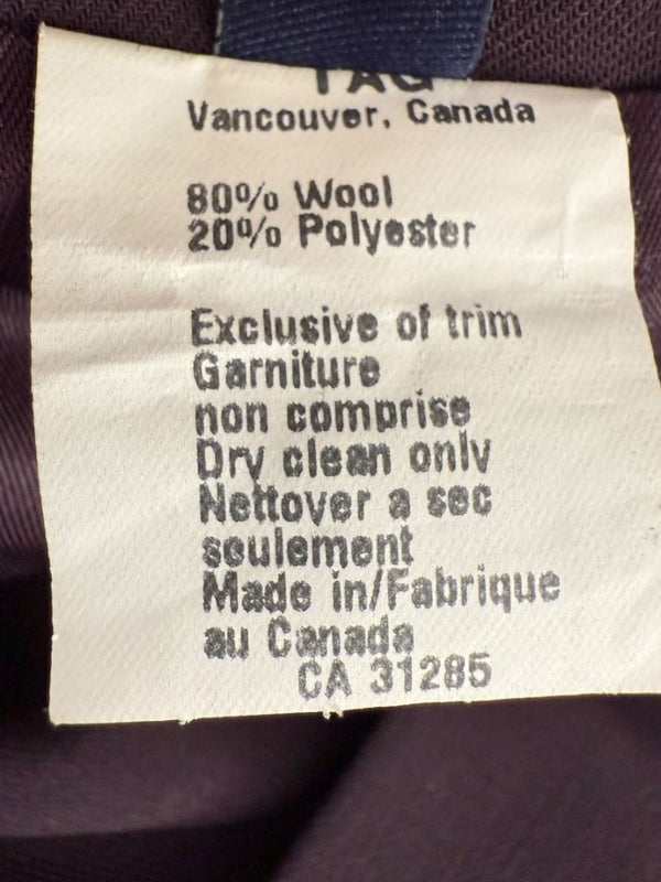 Ron Leal Aubergine Wool-Blend Two-Piece Set – Size 12